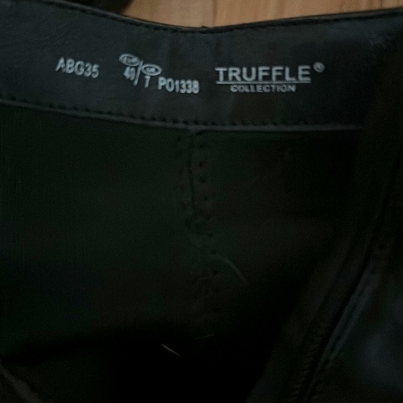 Black faux leather platform ankle boots with gold tassel - Picture 4 of 4